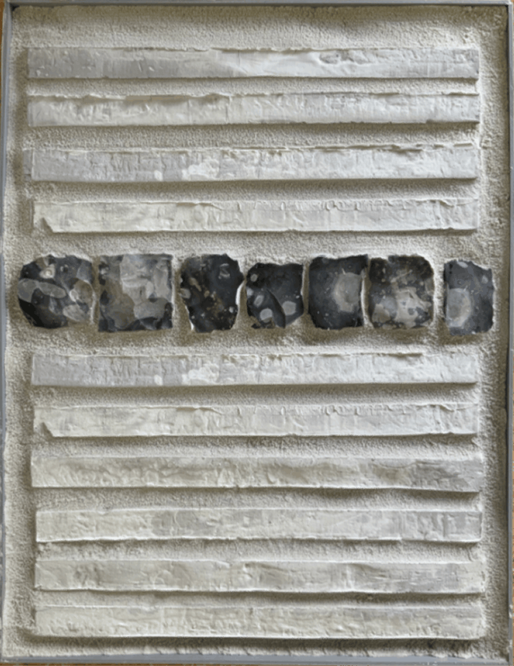 Flint work detailing with roughly squared knapped flints
